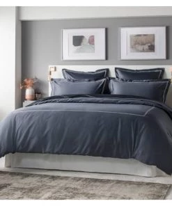 MPC Maison Draps Plats Drap Plat Luxe En Satin De Coton Gris 300x310 Cm