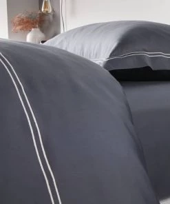 MPC Maison Draps Plats Drap Plat Luxe En Satin De Coton Gris 300x310 Cm -Couvre-lits Soldes 2022 drap plat luxe en satin de coton gris 300x310 cm 16