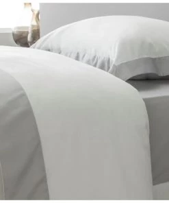 MPC Maison Draps Plats Drap Plat Luxe En Satin De Coton Gris Clair 270x310 Cm -Couvre-lits Soldes 2022 drap plat luxe en satin de coton gris clair 270x310 cm 5