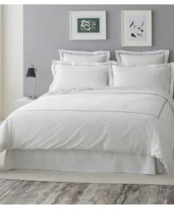 MPC Maison Draps Plats Drap Plat Luxe En Satin De Coton Gris Foncé 300x310 Cm