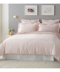 MPC Maison Draps Plats Drap Plat Luxe En Satin De Coton Rose Pâle 240x310 Cm