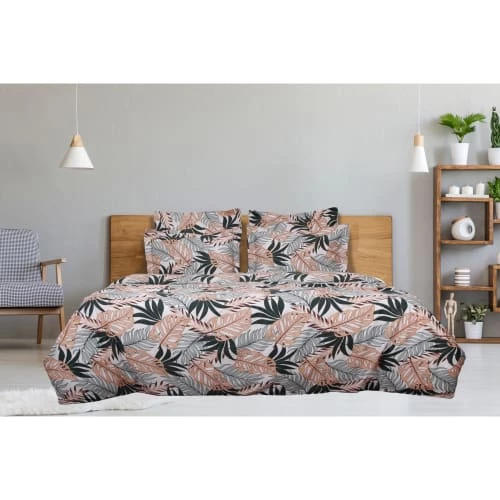 Blanc Avenue Draps Plats Drap Plat Satin De Coton 240x300 Cm Imprimé Tropical 3 Blanc Avenue Draps Plats Drap Plat Satin De Coton 240x300 Cm Imprimé Tropical