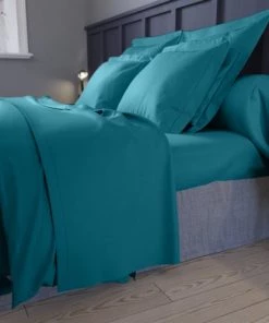 Dodo Draps Plats Drap Plat Satin De Coton Coloris Canard 180x290 Cm