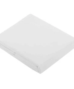 Home Maison Draps Plats Drap Plat Uni En Coton Coton Blanc 300 X 240
