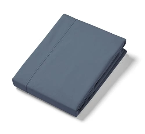 Ligne Du Blanc Draps Plats Drap Plat Uni Percale De Coton 80 Fils 180x290 Bleu Lagon 4 Ligne Du Blanc Draps Plats Drap Plat Uni Percale De Coton 80 Fils 180x290 Bleu Lagon – Image 2