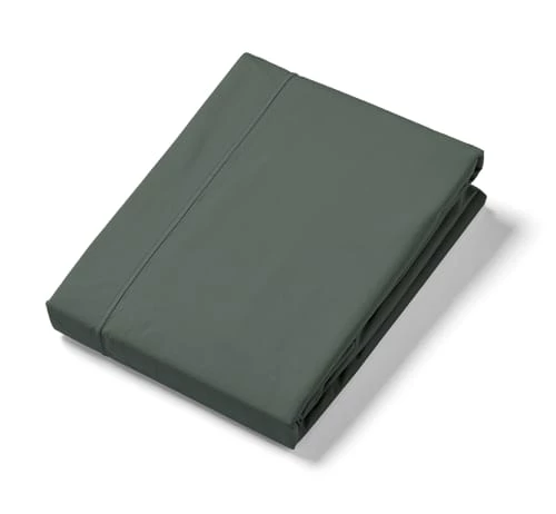 Ligne Du Blanc Draps Plats Drap Plat Uni Percale De Coton 80 Fils 180x290 Vert émeraude 4 Ligne Du Blanc Draps Plats Drap Plat Uni Percale De Coton 80 Fils 180x290 Vert émeraude – Image 2