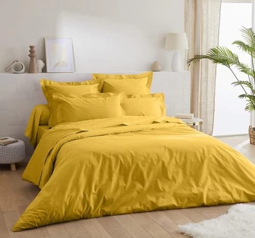 Ligne Du Blanc Draps Plats Drap Plat Uni Percale De Coton 80 Fils 240x300 Curry 3 Ligne Du Blanc Draps Plats Drap Plat Uni Percale De Coton 80 Fils 240x300 Curry