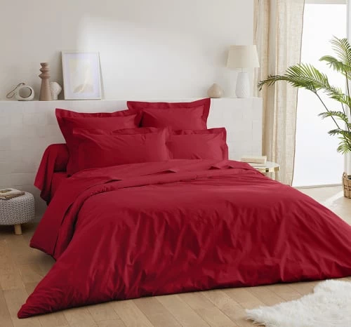 Ligne Du Blanc Draps Plats Drap Plat Uni Percale De Coton 80 Fils 270x300 Bordeaux 3 Ligne Du Blanc Draps Plats Drap Plat Uni Percale De Coton 80 Fils 270x300 Bordeaux