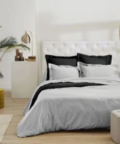 Ligne Du Blanc Draps Plats Drap Plat Uni Satin De Coton 120 Fils 180x290 Gris Fonce -Couvre-lits Soldes 2022 drap plat uni satin de coton 120 fils 180x290 noir 8