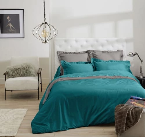 Ligne Du Blanc Draps Plats Drap Plat Uni Satin De Coton 120 Fils 240x300 Vert Petrole 3 Ligne Du Blanc Draps Plats Drap Plat Uni Satin De Coton 120 Fils 240x300 Vert Petrole