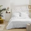 Ligne Du Blanc Draps Plats Drap Plat Uni Satin De Coton 120 Fils 270x300 Blanc -Couvre-lits Soldes 2022 drap plat uni satin de coton 120 fils 270x300 blanc 2