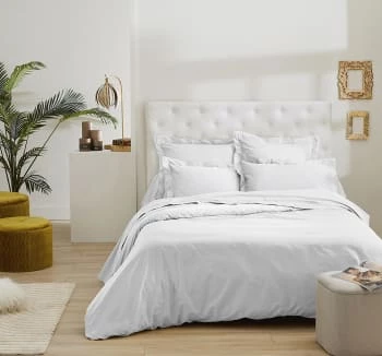 Ligne Du Blanc Draps Plats Drap Plat Uni Satin De Coton 120 Fils 270x300 Noir 8 Ligne Du Blanc Draps Plats Drap Plat Uni Satin De Coton 120 Fils 270x300 Noir – Image 6