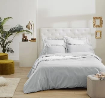 Ligne Du Blanc Draps Plats Drap Plat Uni Satin De Coton 120 Fils 270x300 Noir 5 Ligne Du Blanc Draps Plats Drap Plat Uni Satin De Coton 120 Fils 270x300 Noir – Image 3