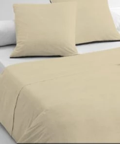 Home Collection Draps Plats Draps De Lit En Coton Beige 300x240