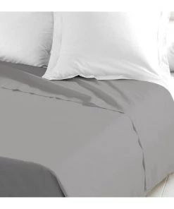 Home Collection Draps Plats Draps De Lit En Coton Gris 180x290 -Couvre-lits Soldes 2022 draps de lit en coton gris 180x290 2