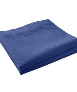 Baton Rouge Draps Plats Draps Plat Percale De Coton Bleu 240x300 Cm