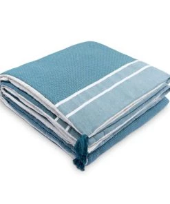 Febronie Couvre-lits Edredon En Coton 90x190 Bleu Pétrole