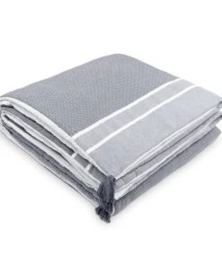 Febronie Couvre-lits Edredon En Coton 90x190 Gris Moyen