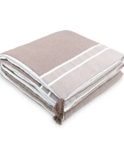 Febronie Couvre-lits Edredon En Coton 90x190 Taupe