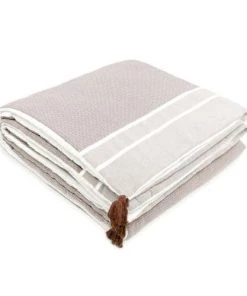 Febronie Couvre-lits Edredon En Coton 90x190 Taupe Clair