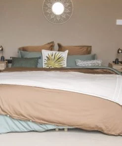 Febronie Couvre-lits Edredon En Coton 90x190 Taupe Clair -Couvre-lits Soldes 2022 edredon en coton 90x190 taupe clair 5