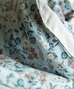 Gabrielle Paris Couvre-lits Edredon En Lin Lavé Imprimé Fleuri Bleu 90x190 -Couvre-lits Soldes 2022 edredon en lin lave imprime fleuri bleu 90x190 3