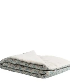 Gabrielle Paris Couvre-lits Edredon En Lin Lavé Imprimé Fleuri Bleu 90x190 -Couvre-lits Soldes 2022 edredon en lin lave imprime fleuri bleu 90x190 4