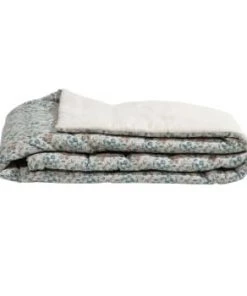 Gabrielle Paris Couvre-lits Edredon En Lin Lavé Imprimé Fleuri Bleu 90x190 -Couvre-lits Soldes 2022 edredon en lin lave imprime fleuri bleu 90x190 5