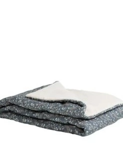 Gabrielle Paris Couvre-lits Edredon En Lin Lavé Imprimé Fleuri Bleu Foncé 90x190 -Couvre-lits Soldes 2022 edredon en lin lave imprime fleuri bleu fonce 90x190 5