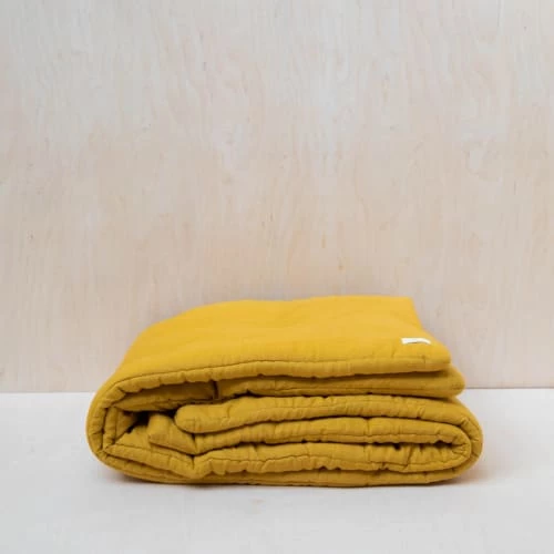 Gabrielle Paris Couvre-lits Edredon En Lin Lavé Jaune 90x190 6 Gabrielle Paris Couvre-lits Edredon En Lin Lavé Jaune 90x190 – Image 4