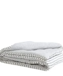 Gabrielle Paris Couvre-lits Edredon En Lin Lavé Noir/crème 90x190 -Couvre-lits Soldes 2022 edredon en lin lave noir creme 90x190 4