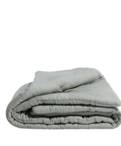 Gabrielle Paris Couvre-lits Edredon En Lin Lavé Vert D'eau 90x190 -Couvre-lits Soldes 2022 edredon en lin lave vert d eau 90x190 4