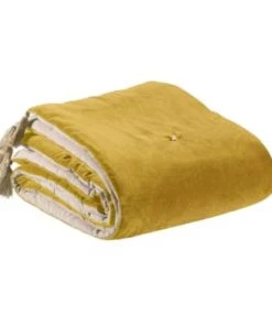 Vivaraise Couvre-lits Edredon Pompons En Coton Tonnerre 80 X 180 -Couvre-lits Soldes 2022 edredon pompons en coton mais 80 x 180