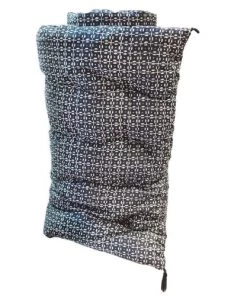 Casatera Couvre-lits Edredon Sur-matelas En Coton Imprimé Block Print Blanc Sur Fond Bleu