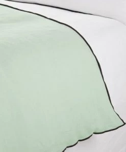 Madura Couvre-lits Housse D'édredon 90x200 Cm Tilleul Et Bourdon Noir En Lin -Couvre-lits Soldes 2022 housse d edredon 90x200 cm tilleul et bourdon noir en lin 4