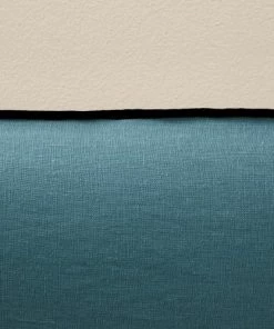 Madura Housses De Tête De Lit Housse De Tête De Lit 170x134 Cm Pétrole Et Bourdon Noir En Lin -Couvre-lits Soldes 2022 housse de tete de lit 170x134 cm petrole et bourdon noir en lin 3