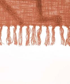 Home Maison Couvre-lits Jeté De Lit à Franges Coton Terracotta 180 X 130 -Couvre-lits Soldes 2022 jete de lit a franges coton terracotta 180 x 130 3