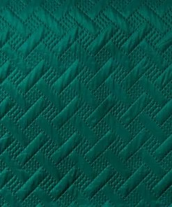 Linder Couvre-lits Jeté De Lit Aux Formes Géométriques Surpiquées Polyester Vert 250x230 -Couvre-lits Soldes 2022 jete de lit aux formes geometriques surpiquees polyester vert 250x230 5