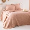 Becquet Couvre-lits Jeté De Lit Réversible 230x250 Orange En Coton -Couvre-lits Soldes 2022 jete de lit reversible 230x250 orange en coton