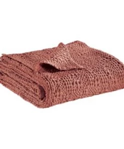 Vivaraise Couvre-lits Jeté Stonewashed En Coton Amande 180 X 260 -Couvre-lits Soldes 2022 jete en coton blush 180 x 260 5
