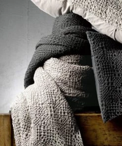 Vivaraise Couvre-lits Jete En Coton Craie 180 X 260 -Couvre-lits Soldes 2022 jete en coton craie 180 x 260 4