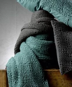 Vivaraise Couvre-lits Jeté En Coton Prusse 240 X 260 -Couvre-lits Soldes 2022 jete en coton prusse 240 x 260 8