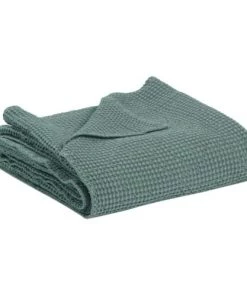Vivaraise Couvre-lits Jete En Coton Vert De Gris 260 X 260
