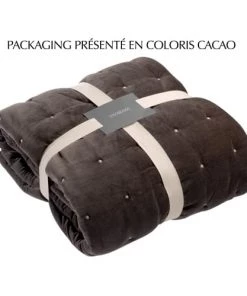 Vivaraise Couvre-lits Jeté Finition Capiton En Coton Vert De Gris 240 X 260 -Couvre-lits Soldes 2022 jete finition capiton en coton vert de gris 240 x 260 3