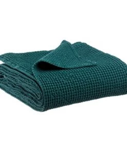 Vivaraise Couvre-lits Jeté Stonewashed En Coton Pétrole 240 X 260