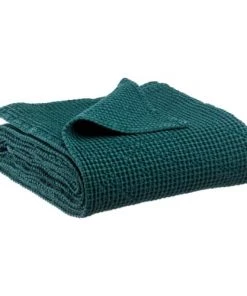 Vivaraise Couvre-lits Jeté Stonewashed En Coton Pétrole 260 X 260