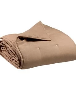 Vivaraise Couvre-lits Jeté Stonewashed En Lin Sable 240 X 260