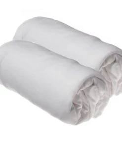 ID Kids Draps Plats Lot De 2 Draps Housse 90x190 Cm Viscose De Bambou Blanc