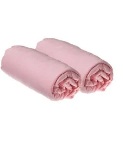 ID Kids Draps Plats Lot De 2 Draps Housse 90x190 Cm Viscose De Bambou Rose