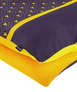 Beliani Draps Plats Parure De Lit Bleu Foncé Et Jaune 135 X 200 Cm WALLINGFORD -Couvre-lits Soldes 2022 parure de lit bleu fonce et jaune 135 x 200 cm wallingford 3